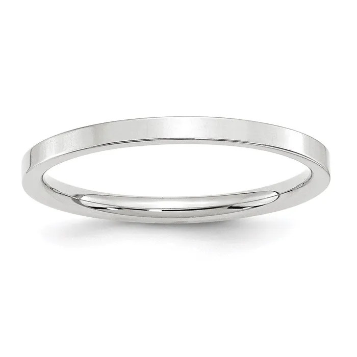 Goldia Rings Solid 14K White Gold 2mm Standard Flat Comfort Fit MensWomens Wedding Band Ring Size 95 Goldia Rings Solid 14K White Gold 2mm Standard Flat Comfort Fit MensWomens Wedding Band Ring Size 95