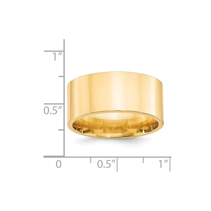 Goldia Rings Solid 14K Yellow Gold 10mm Standard Flat Comfort Fit MensWomens Wedding Band Ring Size 135 Goldia Rings Solid 14K Yellow Gold 10mm Standard Flat Comfort Fit MensWomens Wedding Band Ring Size 135