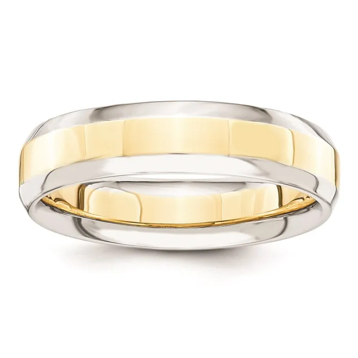 Goldia Rings Solid 14K Yellow Gold TwoTone 5mm Domed Size 8 Wedding MensWomens Wedding Band Ring Goldia Rings Solid 14K Yellow Gold TwoTone 5mm Domed Size 8 Wedding MensWomens Wedding Band Ring