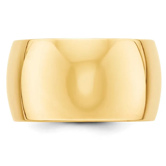 Goldia Rings Solid 18K Yellow Gold 12mm Half Round MensWomens Wedding Band Ring Size 65 Goldia Rings Solid 18K Yellow Gold 12mm Half Round MensWomens Wedding Band Ring Size 65