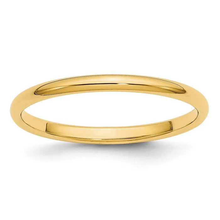 Goldia Rings Solid 18K Yellow Gold 2mm Half Round MensWomens Wedding Band Ring Size 135 Goldia Rings Solid 18K Yellow Gold 2mm Half Round MensWomens Wedding Band Ring Size 135