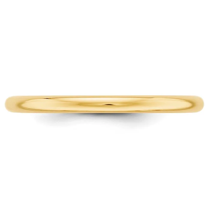 Goldia Rings Solid 18K Yellow Gold 2mm Half Round MensWomens Wedding Band Ring Size 135 Goldia Rings Solid 18K Yellow Gold 2mm Half Round MensWomens Wedding Band Ring Size 135