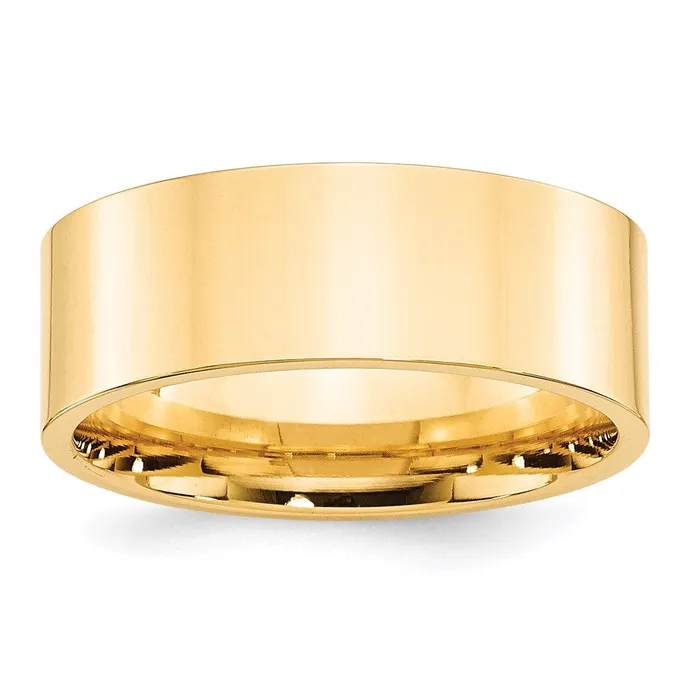 Goldia Rings Solid 18K Yellow Gold 8mm Standard Flat Comfort Fit MensWomens Wedding Band Ring Size 9 Goldia Rings Solid 18K Yellow Gold 8mm Standard Flat Comfort Fit MensWomens Wedding Band Ring Size 9