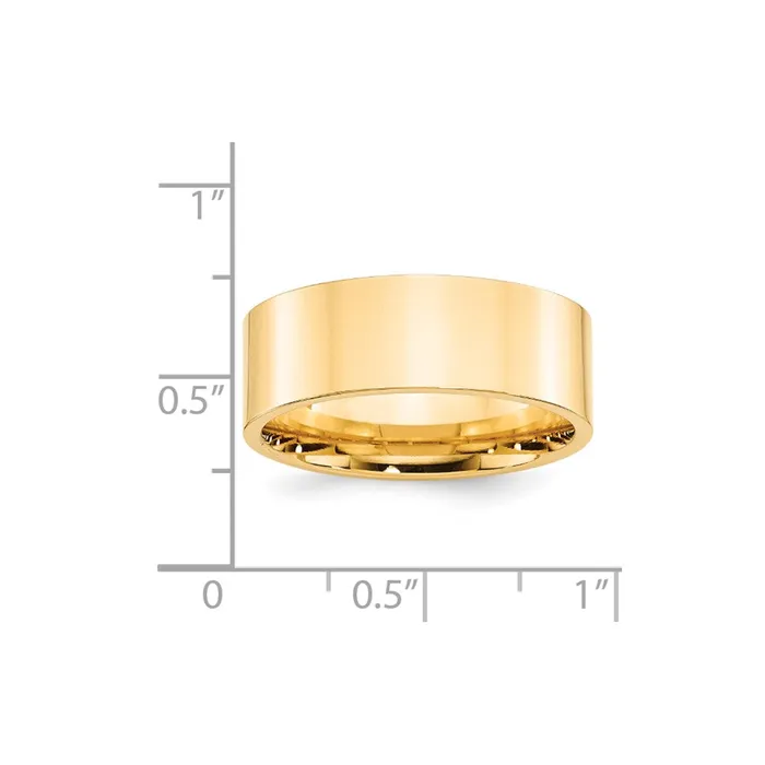 Goldia Rings Solid 18K Yellow Gold 8mm Standard Flat Comfort Fit MensWomens Wedding Band Ring Size 9 Goldia Rings Solid 18K Yellow Gold 8mm Standard Flat Comfort Fit MensWomens Wedding Band Ring Size 9