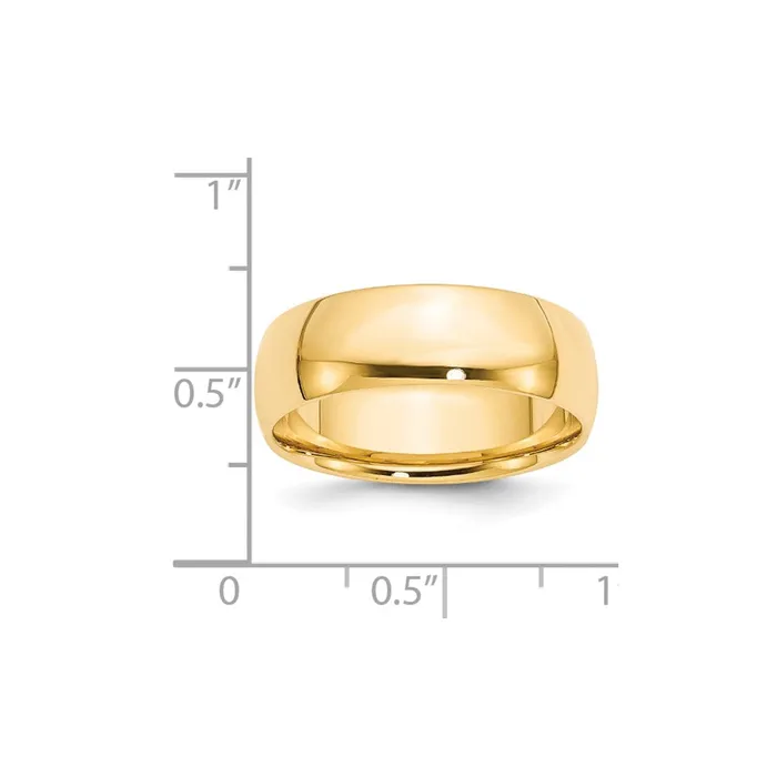 Goldia Solid 14K Yellow Gold 7mm Light Weight Comfort Fit MensWomens Wedding Band Ring Size 115 Rings Goldia Solid 14K Yellow Gold 7mm Light Weight Comfort Fit MensWomens Wedding Band Ring Size 115 Rings