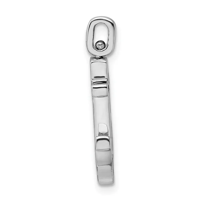 Goldia Sterling Silver Rhodium 02ct Blk u0026Wht Dia Reversible Anchor Pendant Necklaces