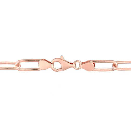 JMS always Bracelets Original AMOUR 6mm Paperclip Chain Bracelet In Rose Plated Sterling Silver 75 In JMS always Bracelets Original AMOUR 6mm Paperclip Chain Bracelet In Rose Plated Sterling Silver 75 In