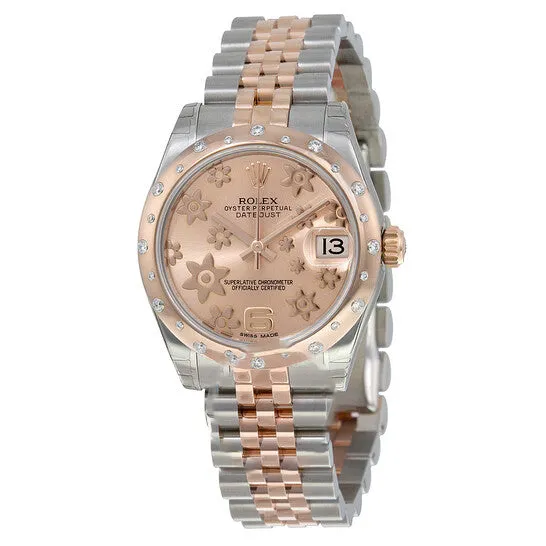 JMS always Bracelets Original Rolex Oyster Perpetual Datejust 31 Pink Floral Dial Stainless Steel and 18K Everose Gold Jubilee Bracelet Automatic Ladies Watch 178341PFAJ JMS always Bracelets Original Rolex Oyster Perpetual Datejust 31 Pink Floral Dial Stainless Steel and 18K Everose Gold Jubilee Bracelet Automatic Ladies Watch 178341PFAJ