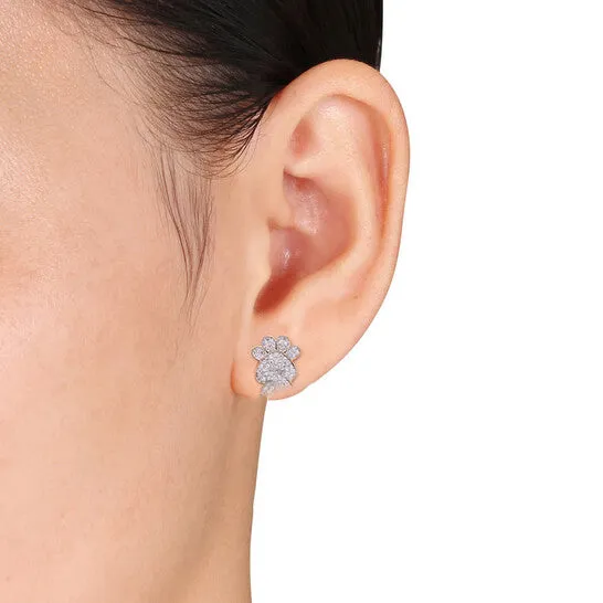JMS always Earrings Original AMOUR 15 CT TDW Diamond Dog Paw Stud Earrings In 10K Yellow Gold JMS always Earrings Original AMOUR 15 CT TDW Diamond Dog Paw Stud Earrings In 10K Yellow Gold