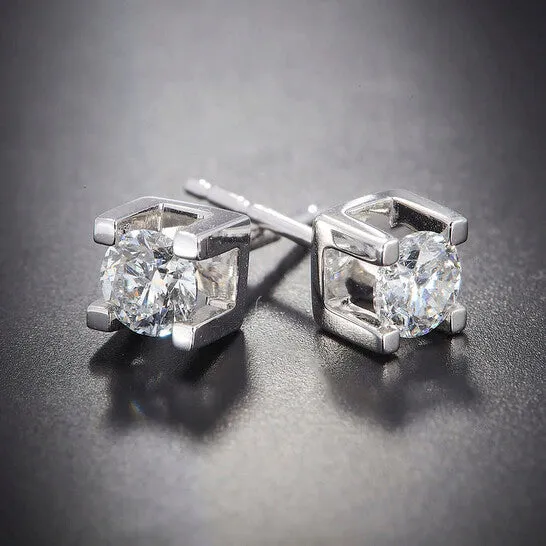 JMS always Earrings Original Diamond Muse 050 cttw 14KT White Gold Solitaire Diamond Stud Earrings for Women JMS always Earrings Original Diamond Muse 050 cttw 14KT White Gold Solitaire Diamond Stud Earrings for Women
