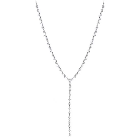 JMS always Necklaces Original AMOUR 45CT TDW Diamond Lariat Necklace In 14K White Gold 155 In JMS always Necklaces Original AMOUR 45CT TDW Diamond Lariat Necklace In 14K White Gold 155 In