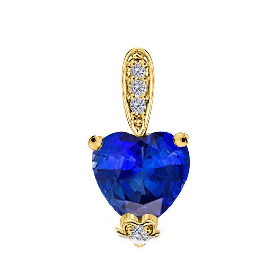 JMS always Necklaces Original Maulijewels 125 Carat Heart Shape Tanzanite Gemstone And White Diamond Pendant In 10k Yellow Gold With 18 10k Yellow Gold Plated Sterling Silver Box JMS always Necklaces Original Maulijewels 125 Carat Heart Shape Tanzanite Gemstone And White Diamond Pendant In 10k Yellow Gold With 18 10k Yellow Gold Plated Sterling Silver Box
