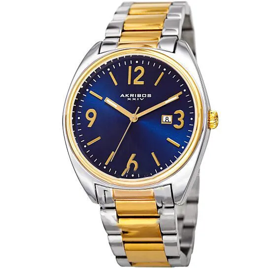 JMS always Original Akribos XXIV Blue Dial Twotone Mens Watch AK957TTG Rings JMS always Original Akribos XXIV Blue Dial Twotone Mens Watch AK957TTG Rings