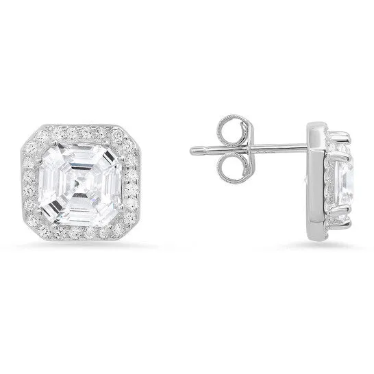 JMS always Original Kylie Harper Sterling Silver Asschercut Halo Stud Earrings Earrings JMS always Original Kylie Harper Sterling Silver Asschercut Halo Stud Earrings Earrings