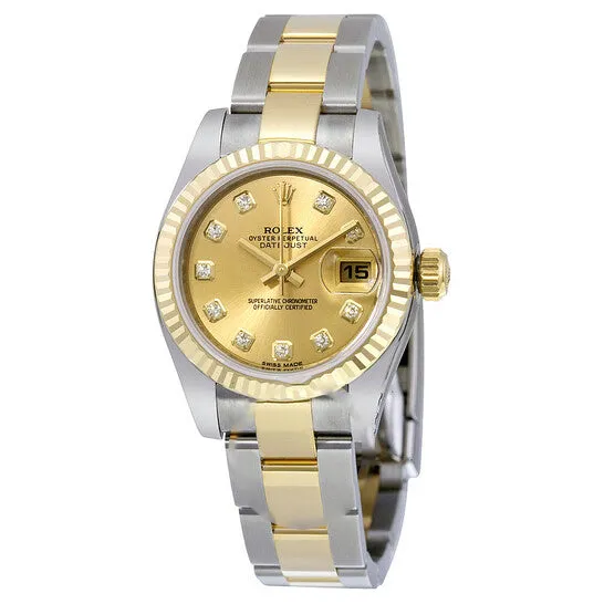 JMS always Original Rolex Lady Datejust 26 Champagne Dial Stainless Steel and 18K Yellow Gold Oyster Bracelet Automatic Watch 179173CDO Bracelets JMS always Original Rolex Lady Datejust 26 Champagne Dial Stainless Steel and 18K Yellow Gold Oyster Bracelet Automatic Watch 179173CDO Bracelets