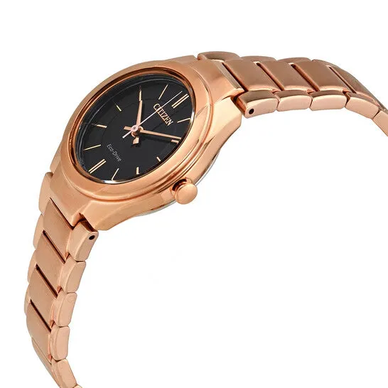 JMS always Rings Original Citizen Paradigm Black Dial Rose Goldtone Ladies Watch FE209354E