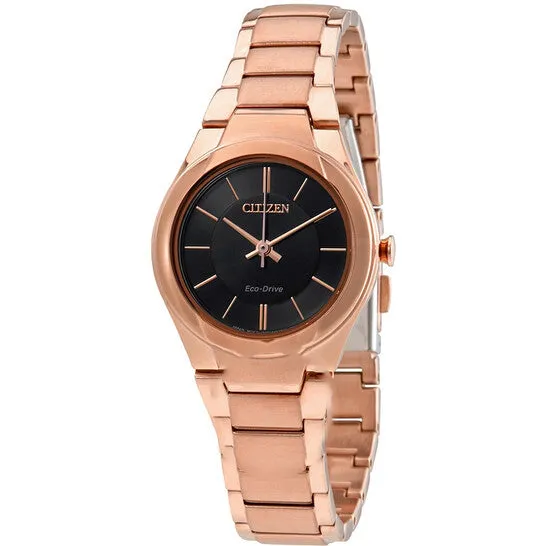 JMS always Rings Original Citizen Paradigm Black Dial Rose Goldtone Ladies Watch FE209354E JMS always Rings Original Citizen Paradigm Black Dial Rose Goldtone Ladies Watch FE209354E