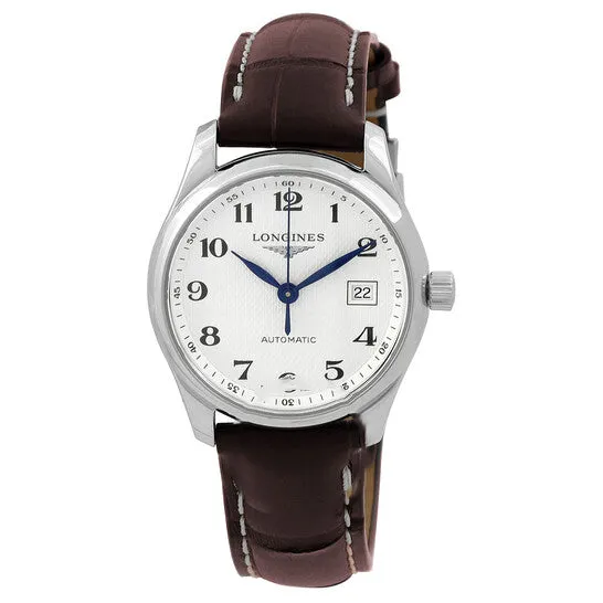 JMS always Rings Original Longines Master Collection Silver Dial Brown Leather Band Stainless Steel Case Automatic Ladies Watch L22574783 JMS always Rings Original Longines Master Collection Silver Dial Brown Leather Band Stainless Steel Case Automatic Ladies Watch L22574783