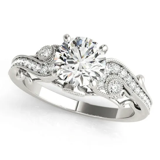 JMS always Rings Original Maulijewels 14K White Gold 060 Carat Halo Diamond Engagement Bridal Ring Set JMS always Rings Original Maulijewels 14K White Gold 060 Carat Halo Diamond Engagement Bridal Ring Set
