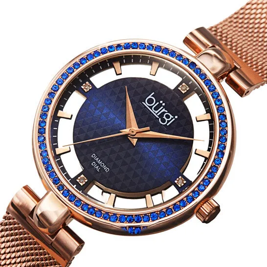 JMS always Watches Original Burgi Quartz Diamond Blue Dial Ladies Watch BUR262RGBU JMS always Watches Original Burgi Quartz Diamond Blue Dial Ladies Watch BUR262RGBU