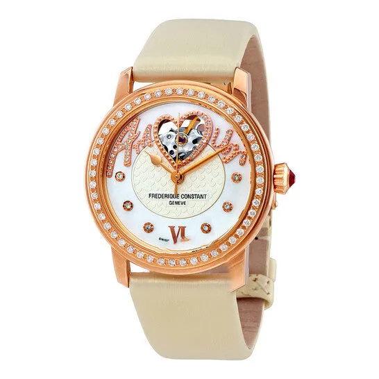 JMS always Watches Original Frederique Constant Amour Heart Beat White Dial Ladies Watch FC310SQ2PD4 JMS always Watches Original Frederique Constant Amour Heart Beat White Dial Ladies Watch FC310SQ2PD4