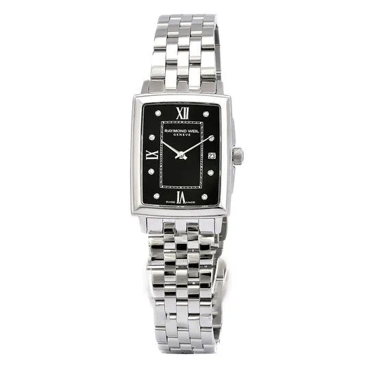 JMS always Watches Original Raymond Weil Toccata Quartz Diamond Black Dial Ladies Watch 5925ST00295