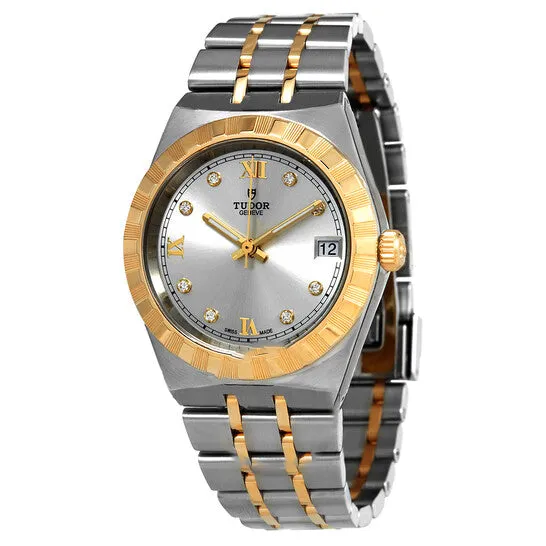 JMS always Watches Original Tudor Royal Automatic Diamond Silver Dial Ladies Watch M284030002 JMS always Watches Original Tudor Royal Automatic Diamond Silver Dial Ladies Watch M284030002