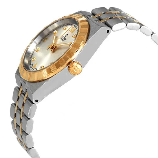JMS always Watches Original Tudor Royal Automatic Diamond Silver Dial Ladies Watch M284030002 JMS always Watches Original Tudor Royal Automatic Diamond Silver Dial Ladies Watch M284030002