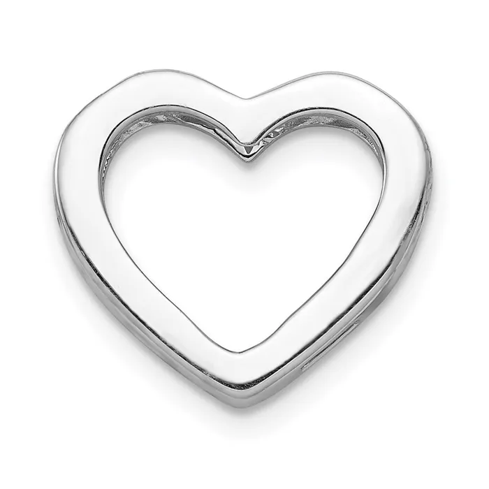 Necklaces 14k White Gold 16ct Real Diamond Heart Chain Slide Goldia