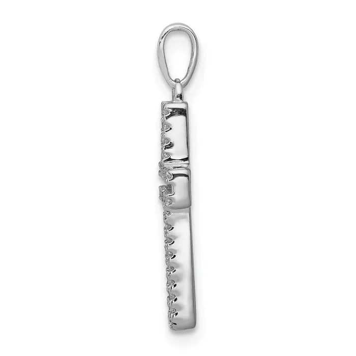 Necklaces Goldia 14k White Gold 18ct Real Diamond Cross Pendant