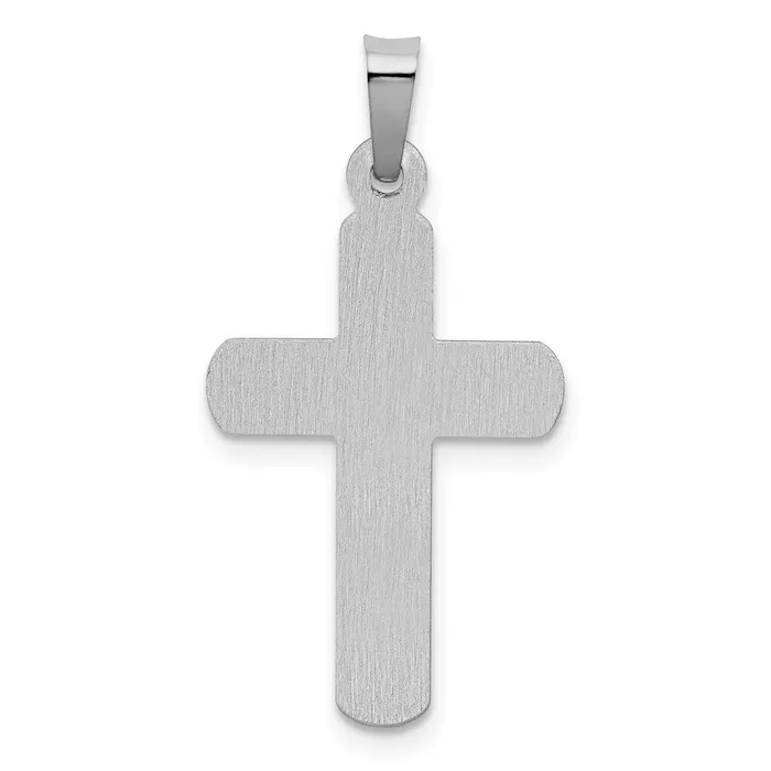 Necklaces Goldia 14k White Gold Polished and Satin INRI Crucifix Pendant