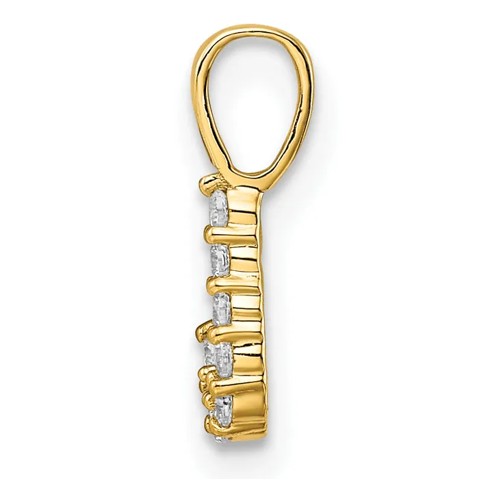 Necklaces Goldia 14k Yellow Gold 110 Ct Lab Grown Diamond VSSI G Letter J Initial Pendant