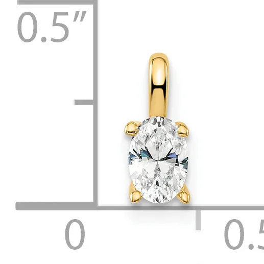 Necklaces Goldia 14k Yellow Gold 13 Ct Lab Grown Diamond VSSI G Oval Solitaire Pendant