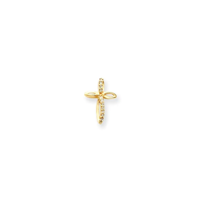 Necklaces Goldiacom 14k AA Diamond Passion Cross Pendant