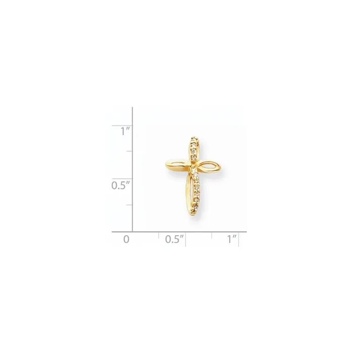 Necklaces Goldiacom 14k AA Diamond Passion Cross Pendant