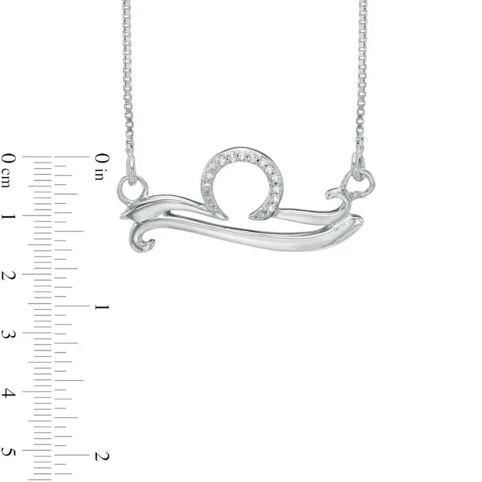 Necklaces Goldia Natural Diamond Accent Abstract Libra Zodiac Sign Necklace in Sterling Silver Necklaces Goldia Natural Diamond Accent Abstract Libra Zodiac Sign Necklace in Sterling Silver