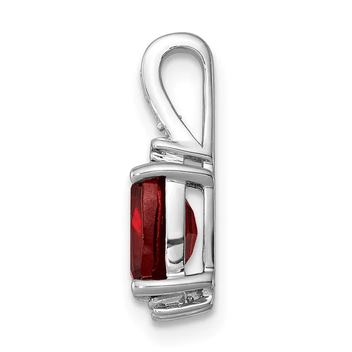 Necklaces Goldia Sterling Silver Rhodium Plated Diamond u0026 Garnet Pendant