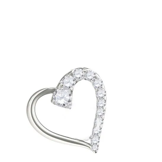 Necklaces JMS always Original Maulijewels 14K White Gold 05 Ct Natural Diamond Heart Pendant with 18 925 Sterling Silver Box Chain Necklaces JMS always Original Maulijewels 14K White Gold 05 Ct Natural Diamond Heart Pendant with 18 925 Sterling Silver Box Chain