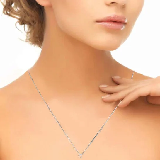 Necklaces JMS always Original Maulijewels 14K White Gold 05 Ct Natural Diamond Heart Pendant with 18 925 Sterling Silver Box Chain Necklaces JMS always Original Maulijewels 14K White Gold 05 Ct Natural Diamond Heart Pendant with 18 925 Sterling Silver Box Chain