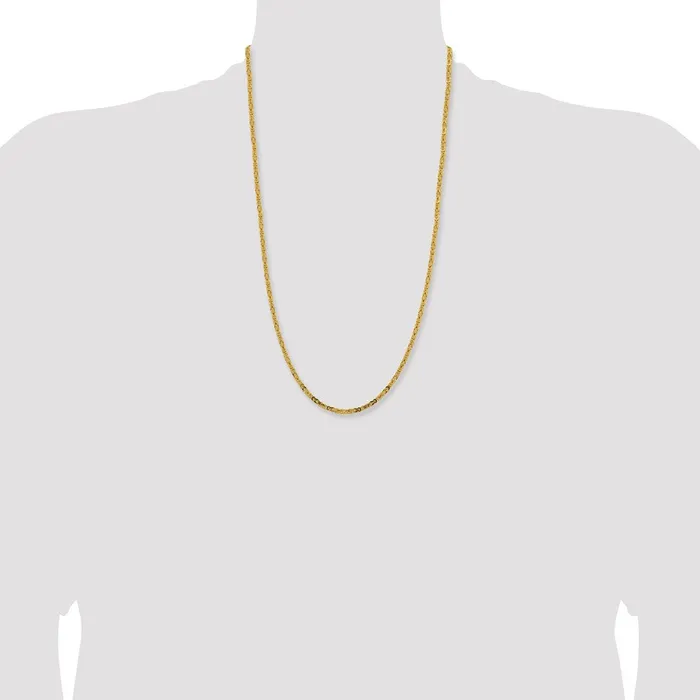 Necklaces MDS 14K Yellow Gold 26 inch 25mm Byzantine with Lobster Clasp Chain Necklace Necklaces MDS 14K Yellow Gold 26 inch 25mm Byzantine with Lobster Clasp Chain Necklace