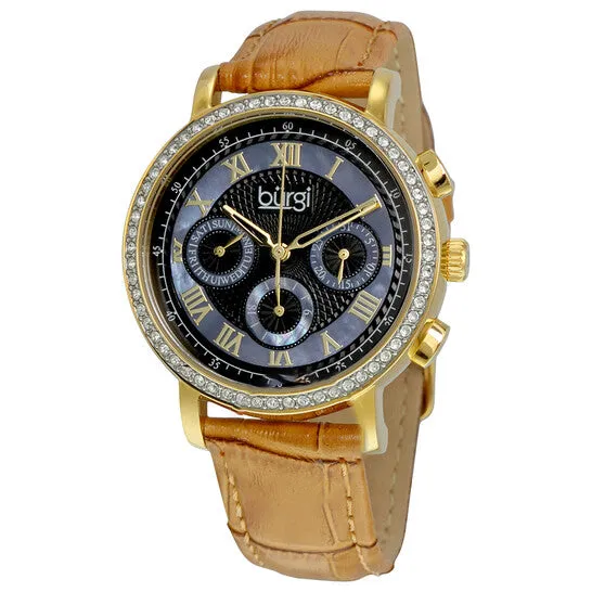 Original Burgi Blue Mother of Pearl Dial Beige Leather Ladies Watch BUR087BG JMS always Watches Original Burgi Blue Mother of Pearl Dial Beige Leather Ladies Watch BUR087BG JMS always Watches