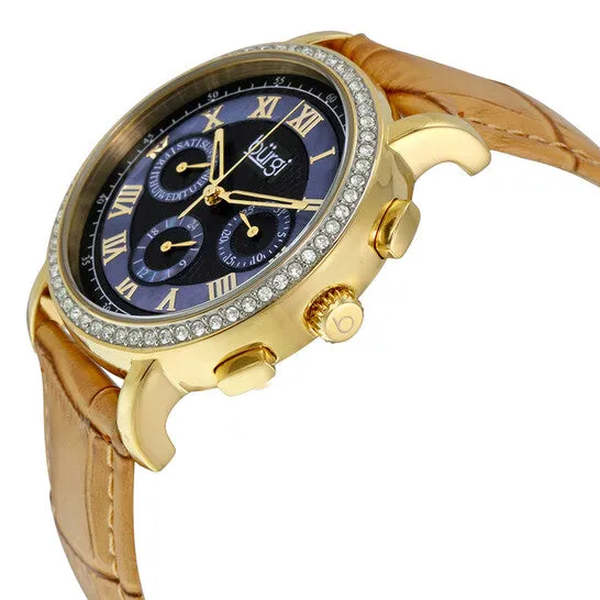 Original Burgi Blue Mother of Pearl Dial Beige Leather Ladies Watch BUR087BG JMS always Watches Original Burgi Blue Mother of Pearl Dial Beige Leather Ladies Watch BUR087BG JMS always Watches