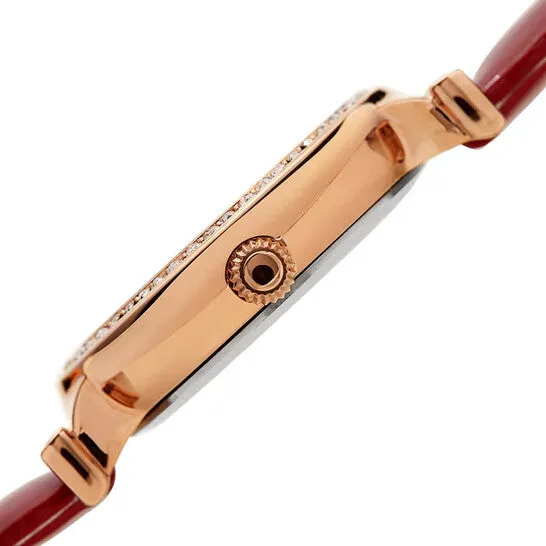 Original Burgi Silver Dial Red Leather Ladies Watch BUR230RD JMS always Watches Original Burgi Silver Dial Red Leather Ladies Watch BUR230RD JMS always Watches