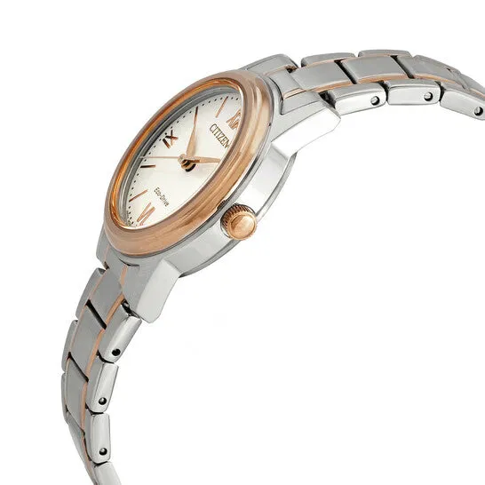 Original Citizen EcoDrive White Dial TwoTone Ladies Watch FE122682A JMS always Rings Original Citizen EcoDrive White Dial TwoTone Ladies Watch FE122682A JMS always Rings