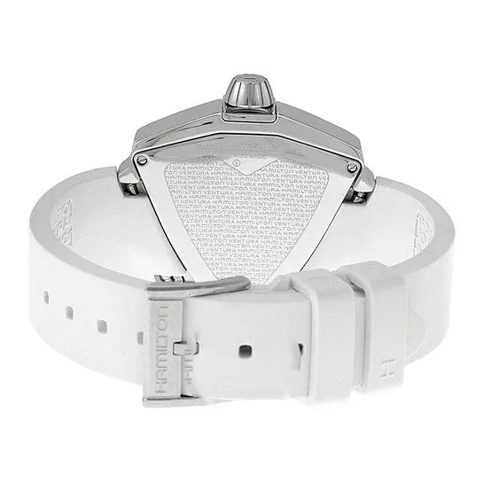 Original Hamilton Ventura Silver Dial White Rubber Ladies Watch H24251391 JMS always Watches Original Hamilton Ventura Silver Dial White Rubber Ladies Watch H24251391 JMS always Watches