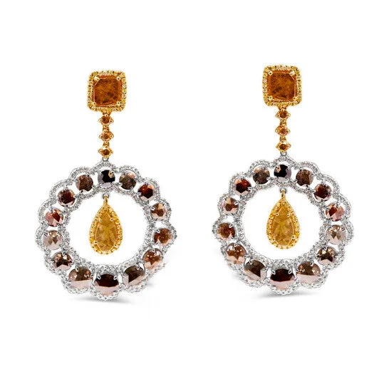 Original Haus of Brilliance 14K White and Yellow Gold 100 Cttw Mixed Natural Fancy Diamond Dangle Hoop and Bale Earrings Yellow Color I1I2 Clarity JMS always Earrings Original Haus of Brilliance 14K White and Yellow Gold 100 Cttw Mixed Natural Fancy Diamond Dangle Hoop and Bale Earrings Yellow Color I1I2 Clarity JMS always Earrings