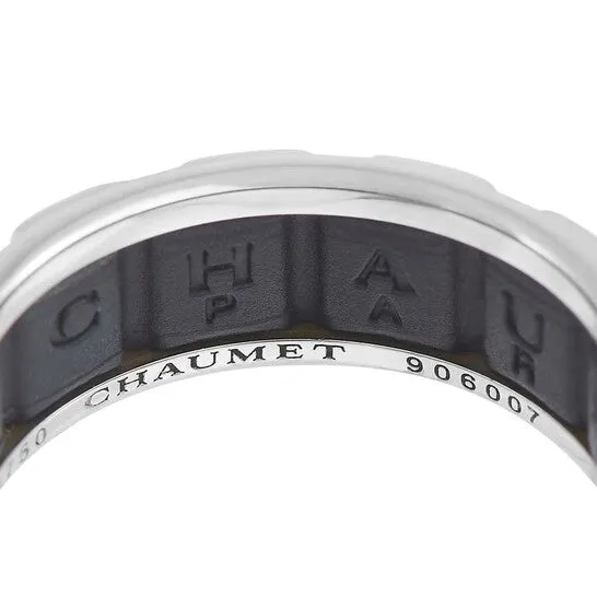 Original PreOwned Chaumet 18K White Gold Black Rubber Band Ring JMS always Rings Original PreOwned Chaumet 18K White Gold Black Rubber Band Ring JMS always Rings