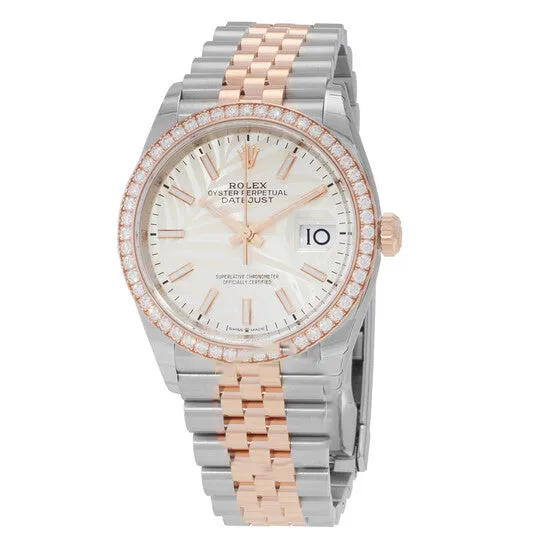 Original Rolex Datejust 36 Automatic Silver Palm Motif Dial Chronometer Diamond Watch 126281SSPLMJ JMS always Watches Original Rolex Datejust 36 Automatic Silver Palm Motif Dial Chronometer Diamond Watch 126281SSPLMJ JMS always Watches