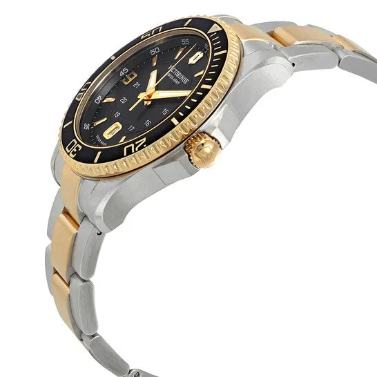 Original Victorinox Maverick Black Dial Twotone Mens Watch 241824 JMS always Rings Original Victorinox Maverick Black Dial Twotone Mens Watch 241824 JMS always Rings