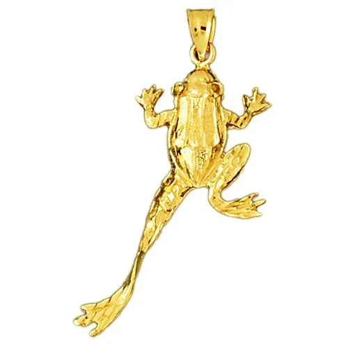 PreStyled Sets Goldia 14K Gold 35MM Frog Pendant